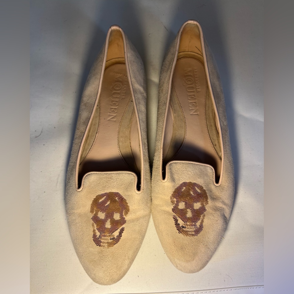Alexander McQueen suede flats 8.5